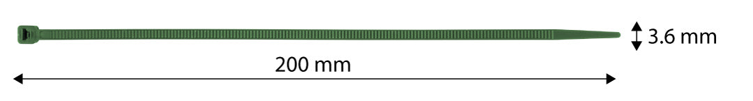 Záhradné káblové pásky 3,6 x 200 mm, 50 ks, zelené od NEO TOOLS nájdeš na naravis.sk