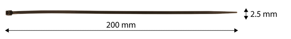 Záhradné káblové pásky 2,5 x 200 mm, 50 ks, hnedé od NEO TOOLS nájdeš na naravis.sk