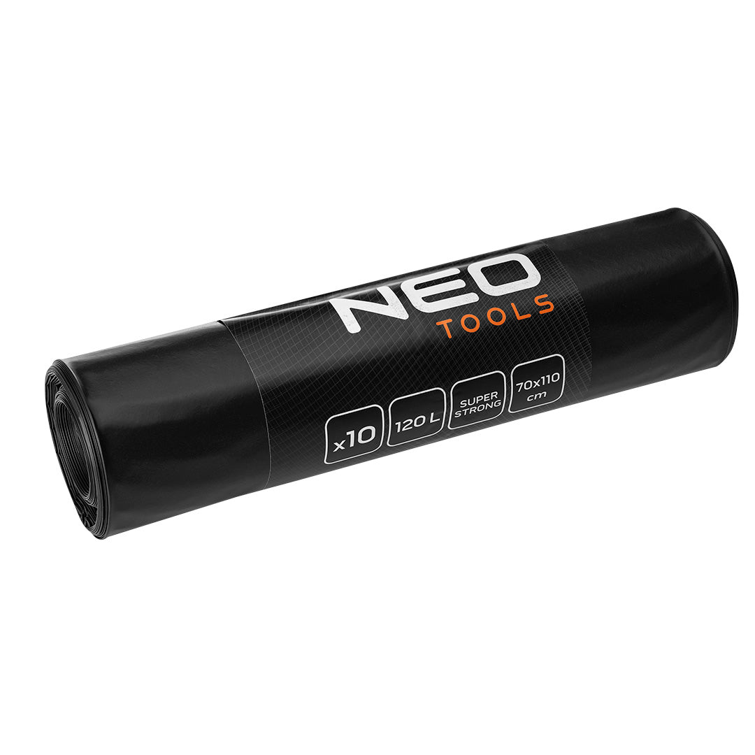 Stavebné vrecia 120 L, čierne, 10 kusov, 100 mic od NEO TOOLS nájdeš na naravis.sk