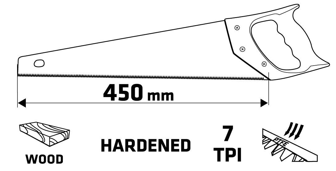 Chvostová píla 450 mm, povlak PTFE, obal od VERTO nájdeš na naravis.sk