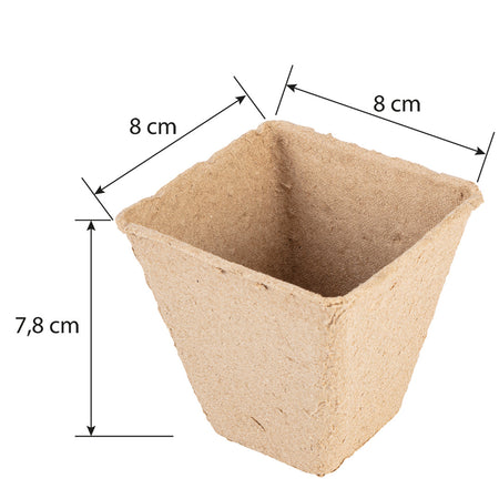 Rašelinové semenáčiky: 8 x 8 x 7,8 cm, 18 kusov od VERTO nájdeš na naravis.sk