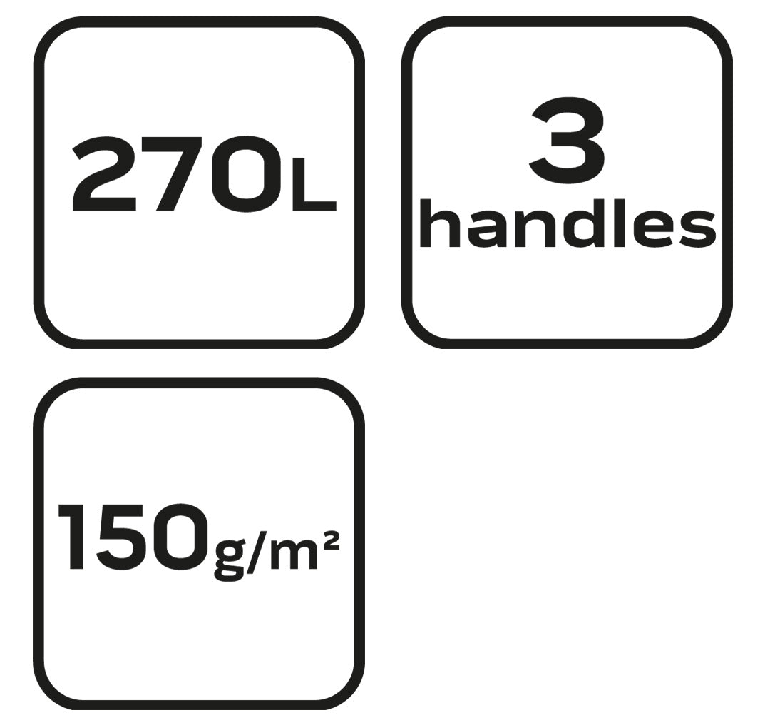 Záhradná taška 270 L, 150 g/m2; PP; polstrovaný okraj, 3 držadlá, 67 x 76 cm od VERTO nájdeš na naravis.sk