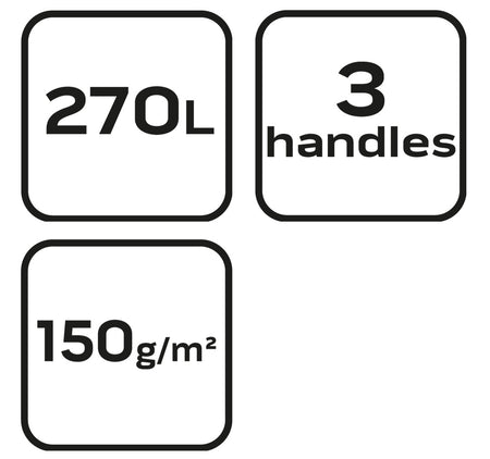 Záhradná taška 270 L, 150 g/m2; PP; polstrovaný okraj, 3 držadlá, 67 x 76 cm od VERTO nájdeš na naravis.sk