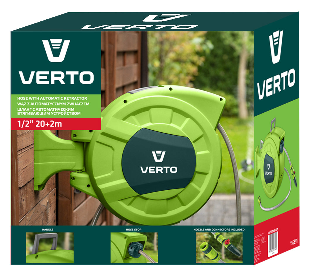 Hadica s automatickým navíjaním 1/2", 20m +2m od VERTO nájdeš na naravis.sk