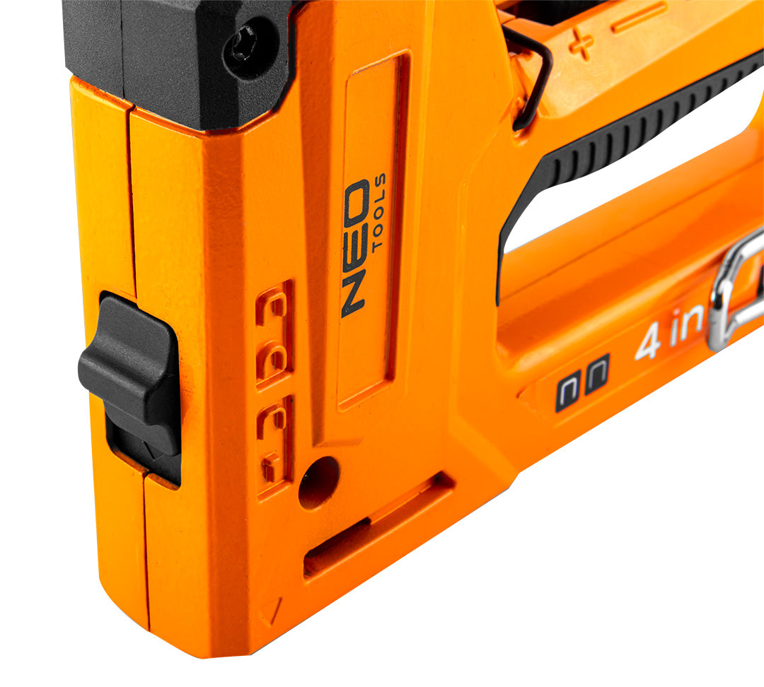 Multifunkčná zošívačka 4 v 1, 6-14 mm, hliník, sponky J, G, L, E od NEO TOOLS nájdeš na naravis.sk