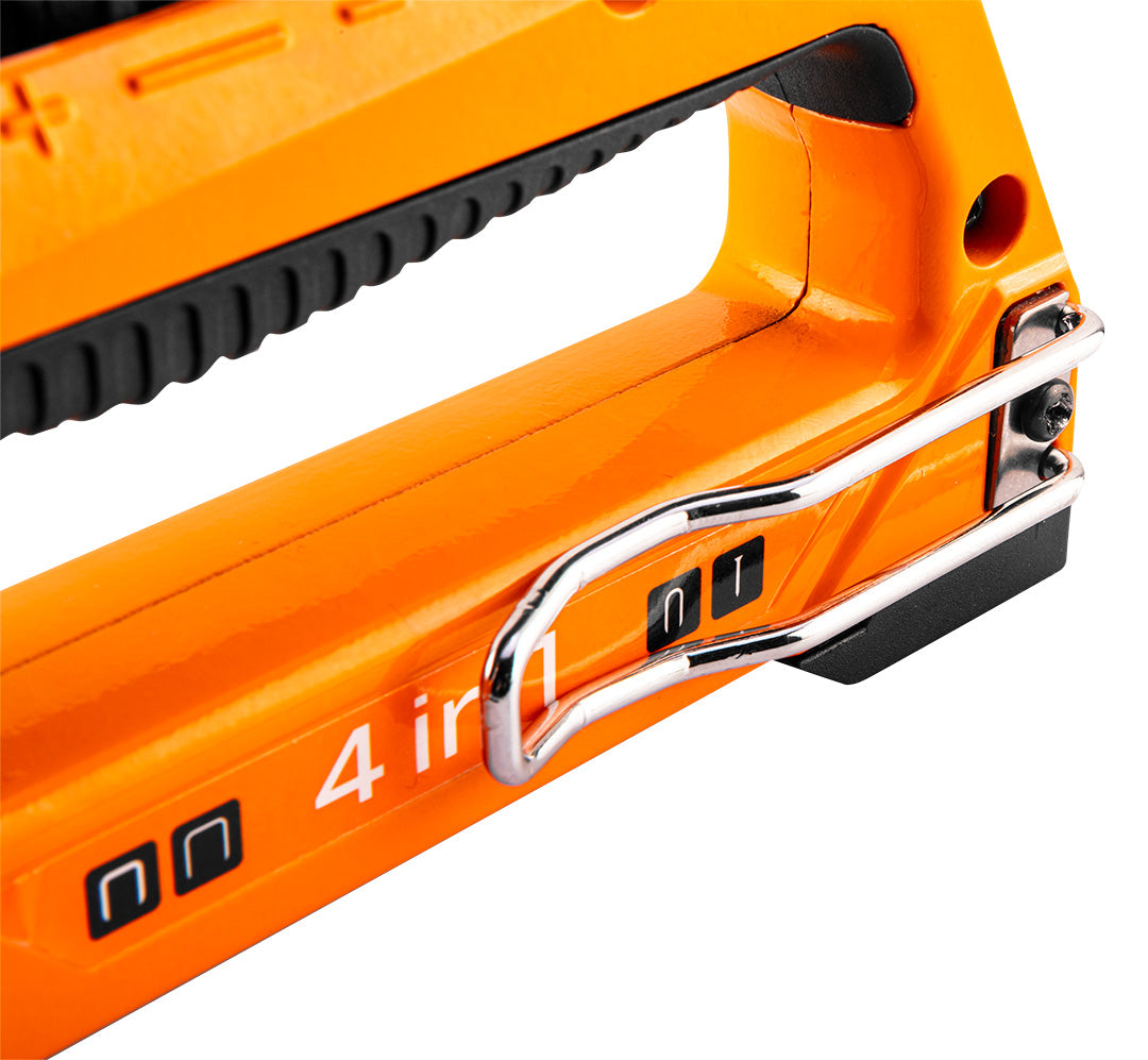 Multifunkčná zošívačka 4 v 1, 6-14 mm, hliník, sponky J, G, L, E od NEO TOOLS nájdeš na naravis.sk