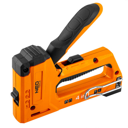 Multifunkčná zošívačka 4 v 1, 6-14 mm, hliník, sponky J, G, L, E od NEO TOOLS nájdeš na naravis.sk