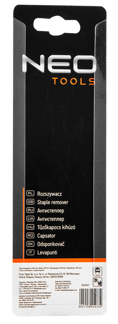 Odstraňovač sponiek od NEO TOOLS nájdeš na naravis.sk
