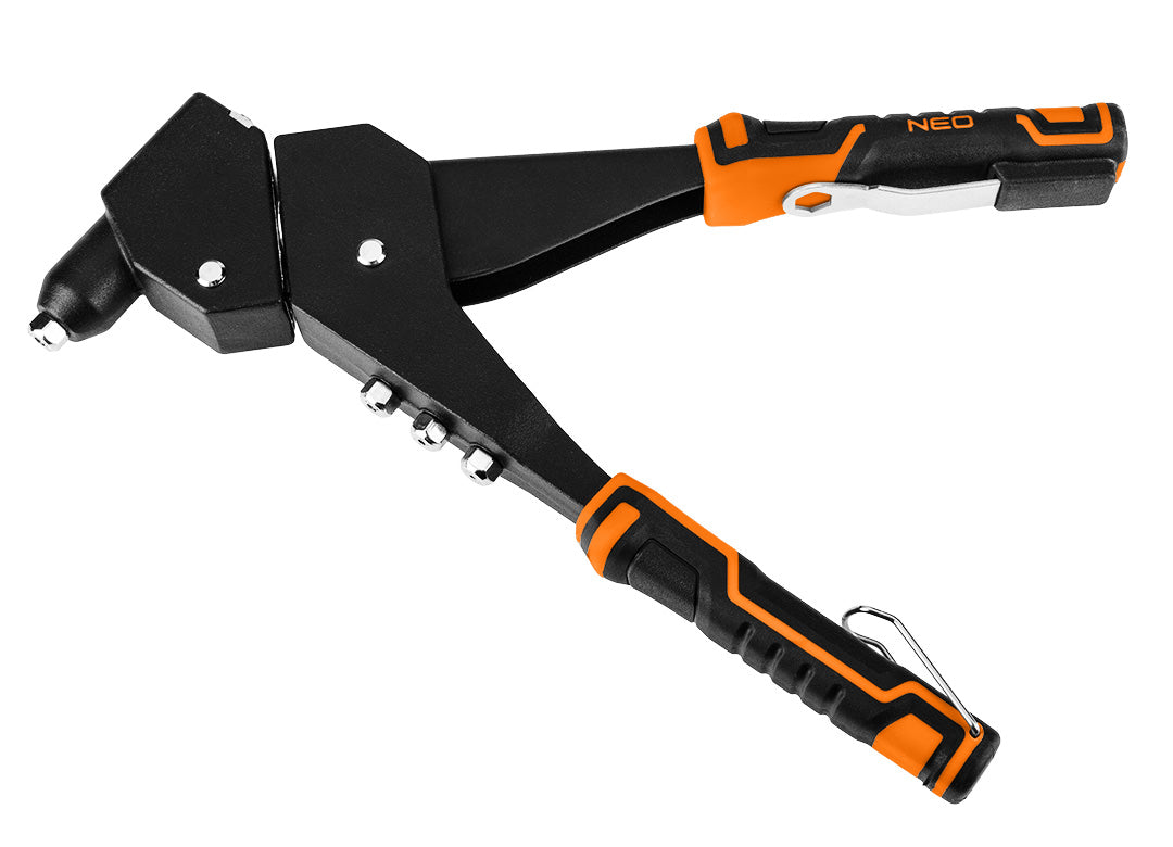 Nitovačka na oceľové a hliníkové nity 2,4/3,2/4,0/4,8 mm, viacpolohová od NEO TOOLS nájdeš na naravis.sk