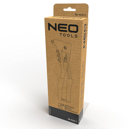 Nitovací stroj na oceľové a hliníkové nity 2,4/3,2/4,0/4,8 mm od NEO TOOLS nájdeš na naravis.sk