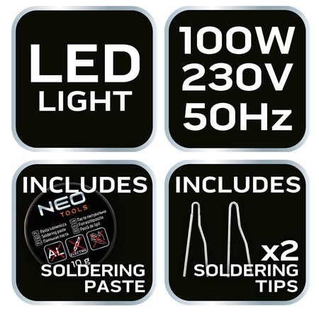 Elektrická pájka pištolová 100 W od NEO TOOLS nájdeš na naravis.sk