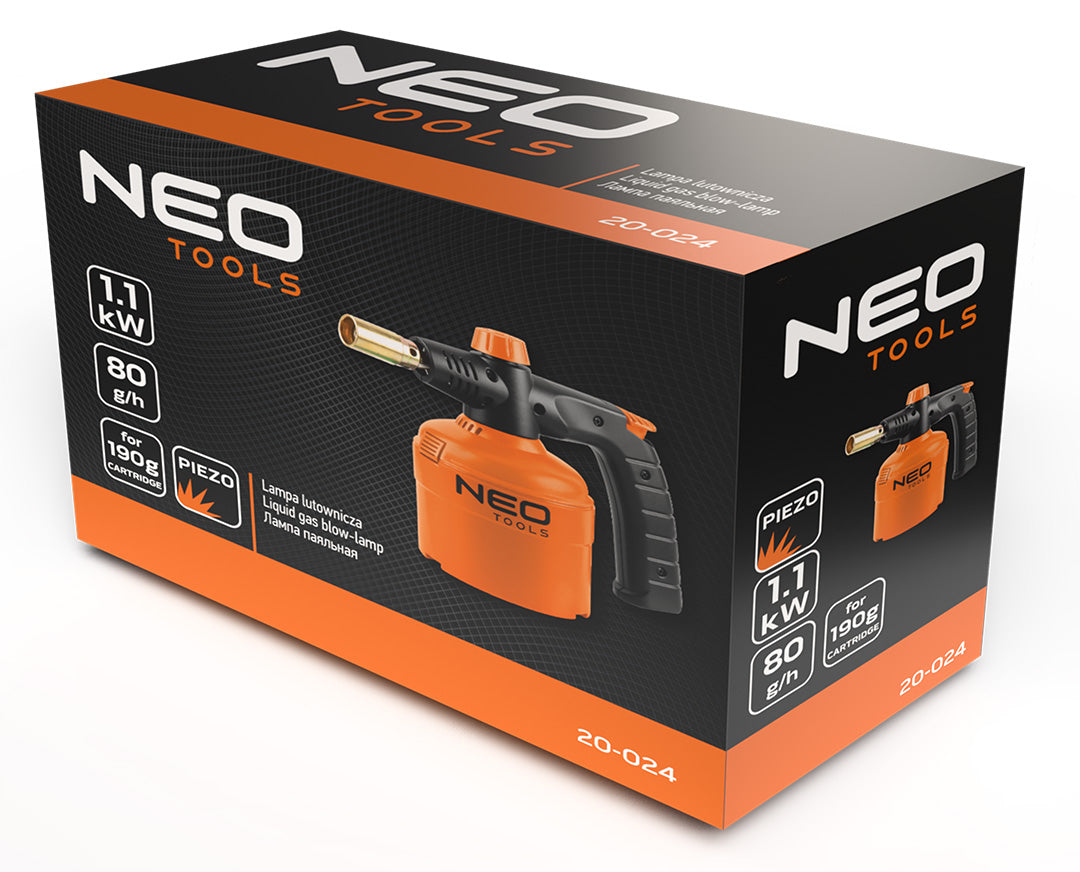 Plynová spájkovacia lampa so 190 g nábojmi, piezoelektrické zapaľovanie od NEO TOOLS nájdeš na naravis.sk