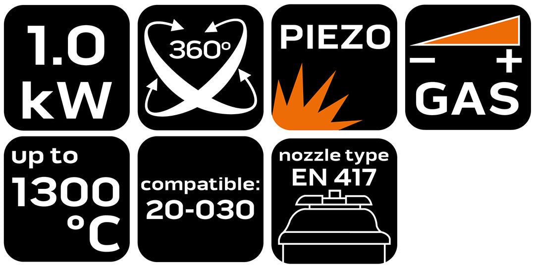 Plynový horák s piezoelektrickým, 360st skrutkovacím ovládaním plameňa od NEO TOOLS nájdeš na naravis.sk