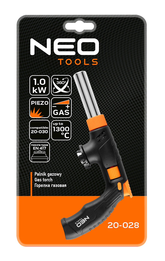 Plynový horák s piezoelektrickým, 360st skrutkovacím ovládaním plameňa od NEO TOOLS nájdeš na naravis.sk