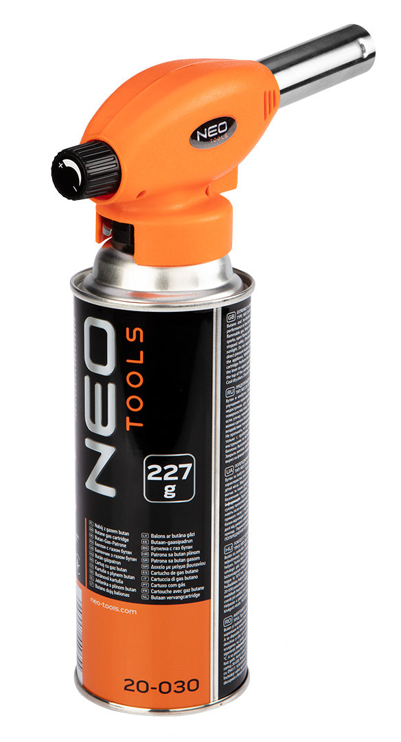 Skrutkovací plynový horák + plynová kartuša s butánom, 227 g od NEO TOOLS nájdeš na naravis.sk
