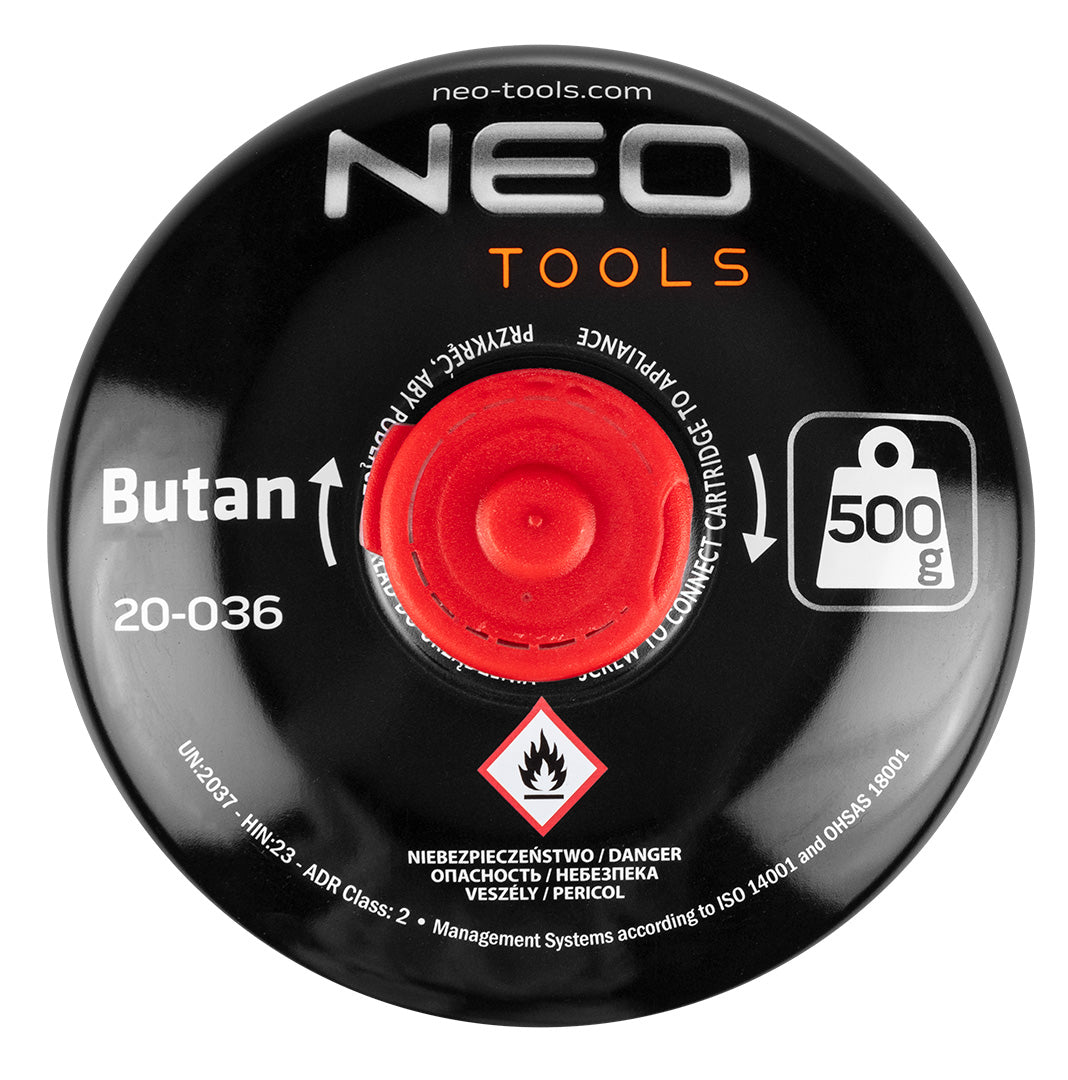 Turistický plynový horák + 2 plynové kartuše 20-036 od NEO TOOLS nájdeš na naravis.sk