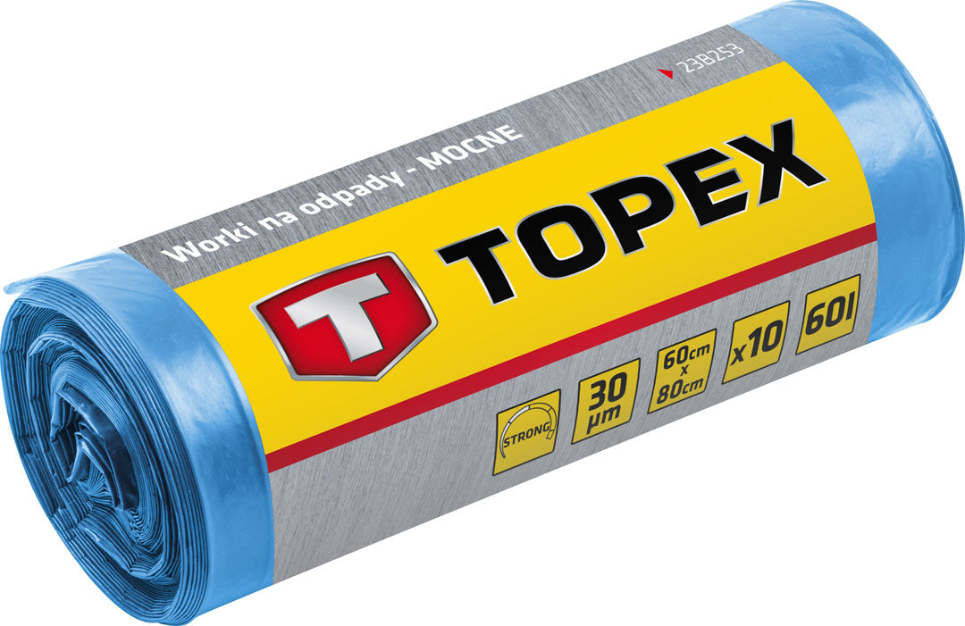 Vrecia na odpad 120 l, modré 10 ks. Extrémne silné, 40 mic od TOPEX nájdeš na naravis.sk