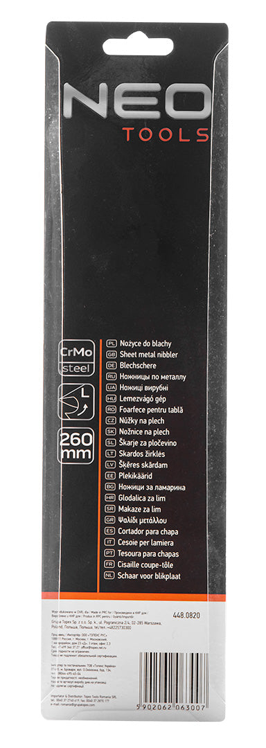 Nožnice na plech, 260 mm, ľavé od NEO TOOLS nájdeš na naravis.sk
