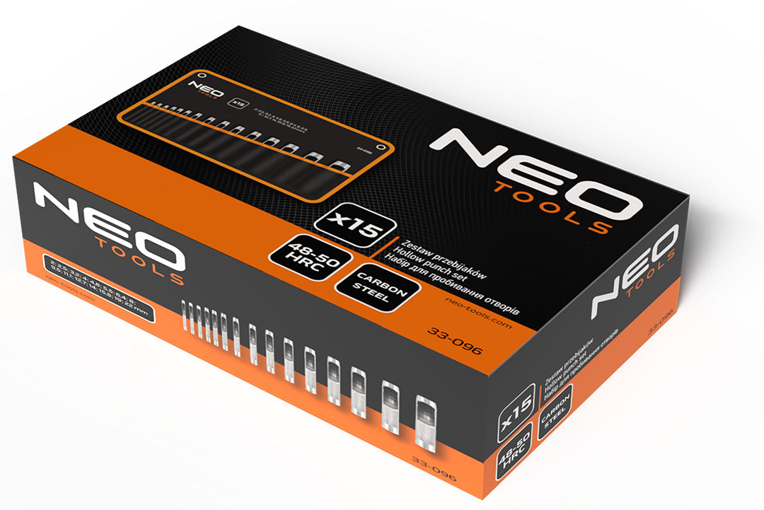 Sada 15 dierovačov, priemer 2-22 mm, oxfordské vrecko od NEO TOOLS nájdeš na naravis.sk
