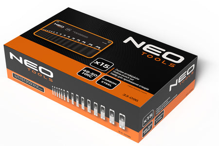 Sada 15 dierovačov, priemer 2-22 mm, oxfordské vrecko od NEO TOOLS nájdeš na naravis.sk