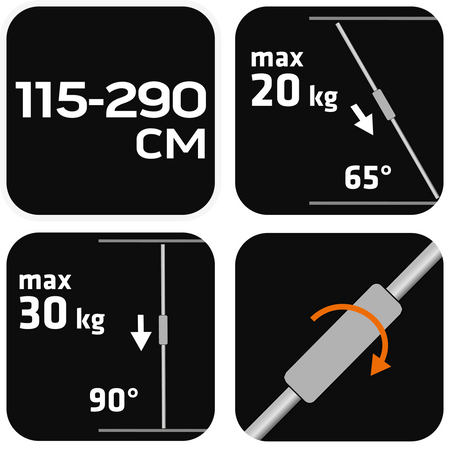 Teleskopová podpora 115-290 cm od NEO TOOLS nájdeš na naravis.sk