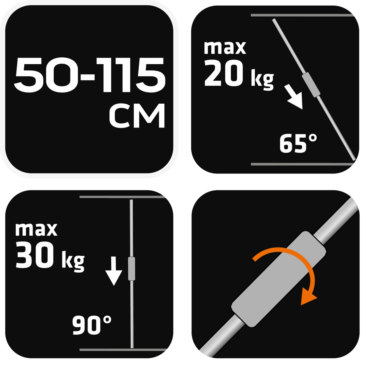 Teleskopová podpora 50-115 cm od NEO TOOLS nájdeš na naravis.sk