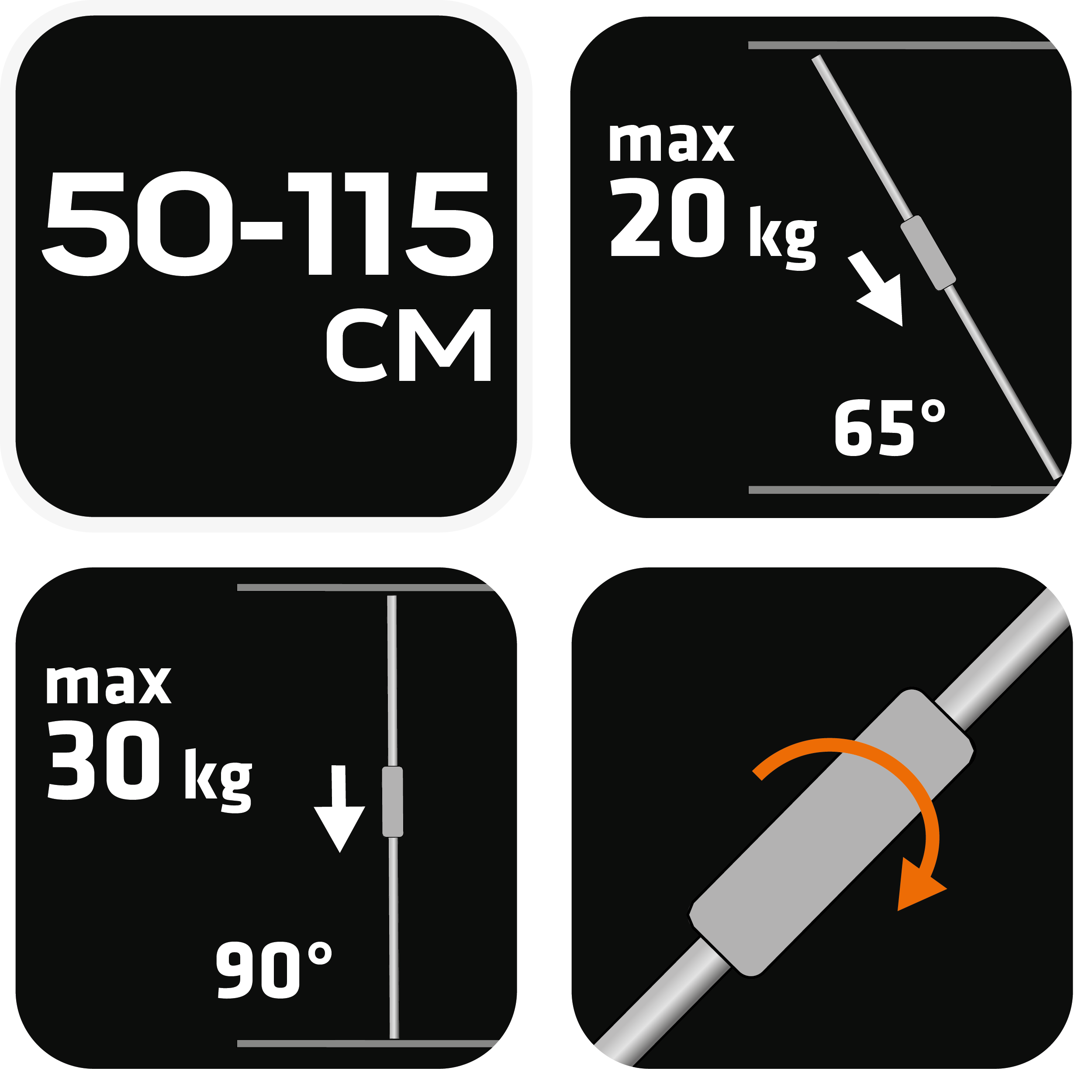 Teleskopová podpora 50-115 cm od NEO TOOLS nájdeš na naravis.sk