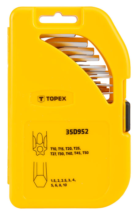 Sada imbus a torx, 18 ks od TOPEX nájdeš na naravis.sk