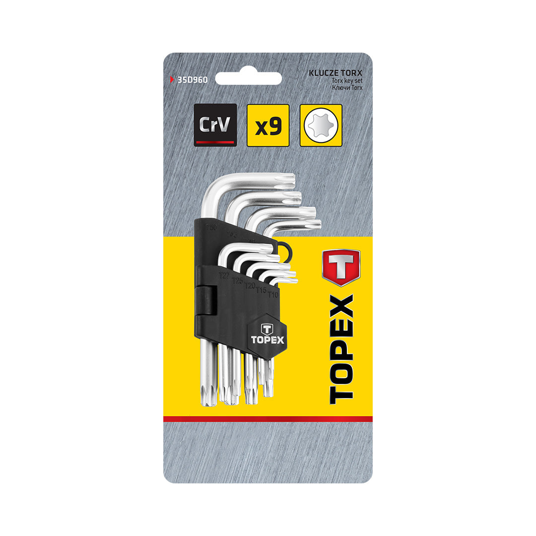Sada TORX T10-T50, 9 ks od TOPEX nájdeš na naravis.sk