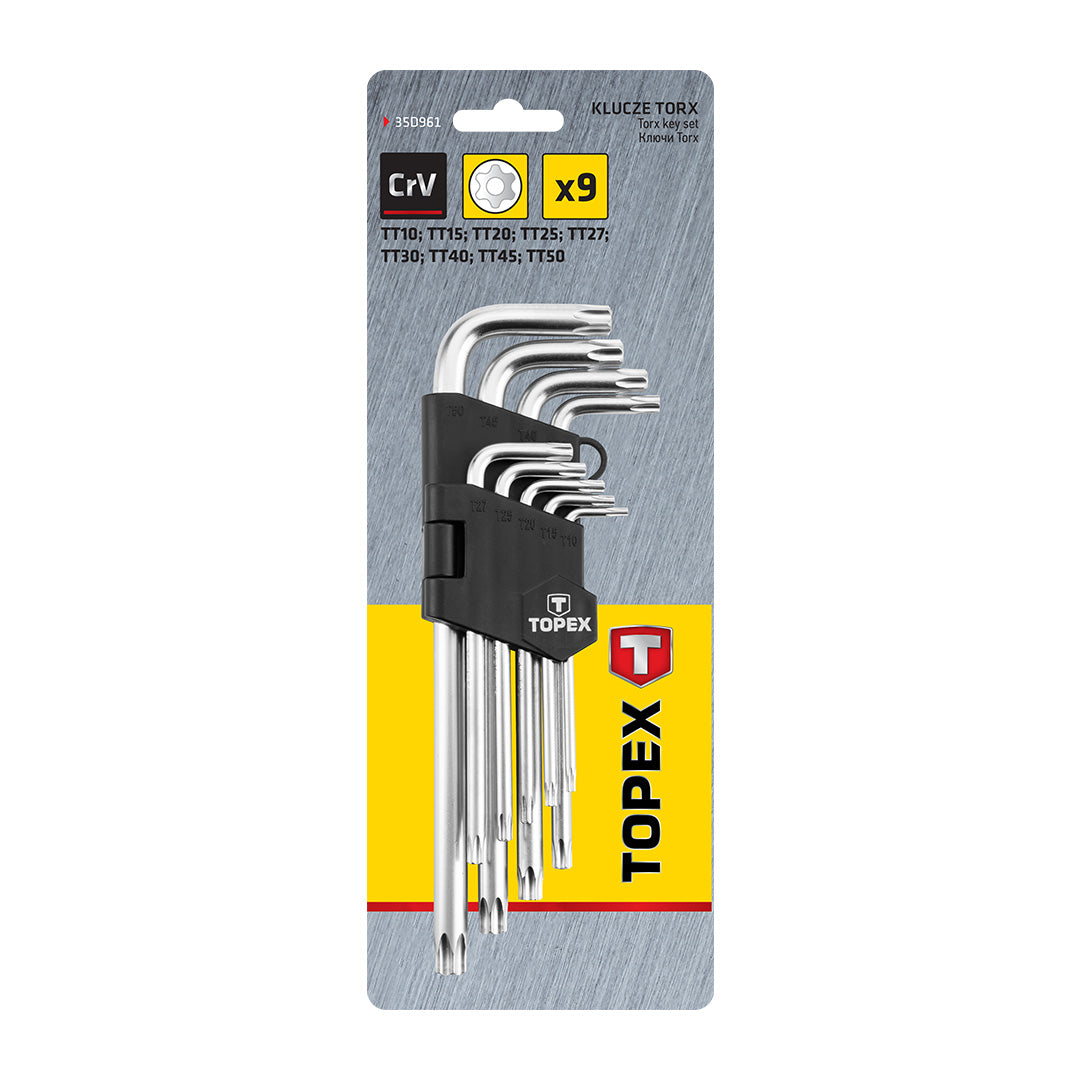 Sada TORX T10-T50, 9 ks od TOPEX nájdeš na naravis.sk