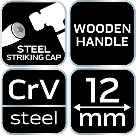 Sekáč 12 mm, CRV, drevená rukoväť od NEO TOOLS nájdeš na naravis.sk