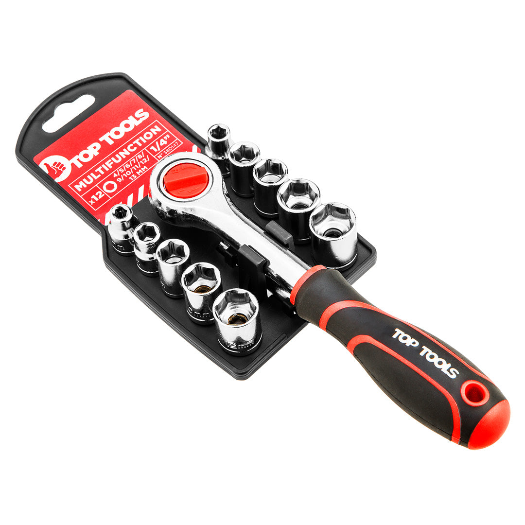 Račňa a orechy 1/4", 12 ks od Top Tools nájdeš na naravis.sk