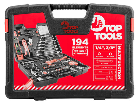 Súprava náradia 1/4", 3/8", 194 ks od Top Tools nájdeš na naravis.sk