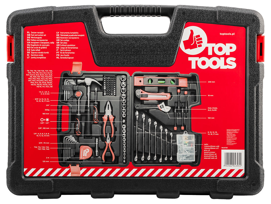 Súprava náradia 1/4", 3/8", 194 ks od Top Tools nájdeš na naravis.sk
