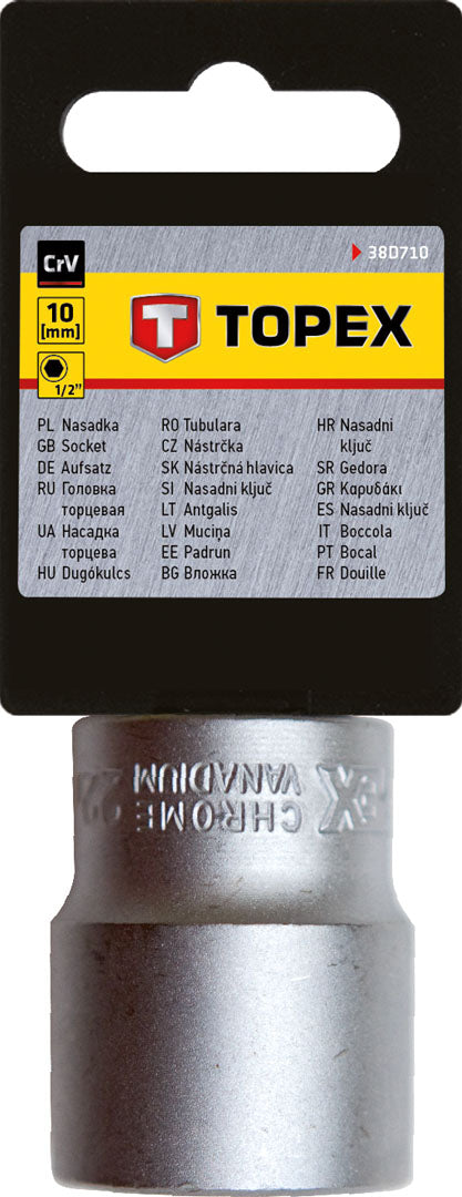 Gola hlavica 6 hranná, 1/2", 10 mm od TOPEX nájdeš na naravis.sk