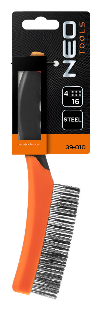 Drôtená kefa, oceľový drôt, 4x16 radov od NEO TOOLS nájdeš na naravis.sk