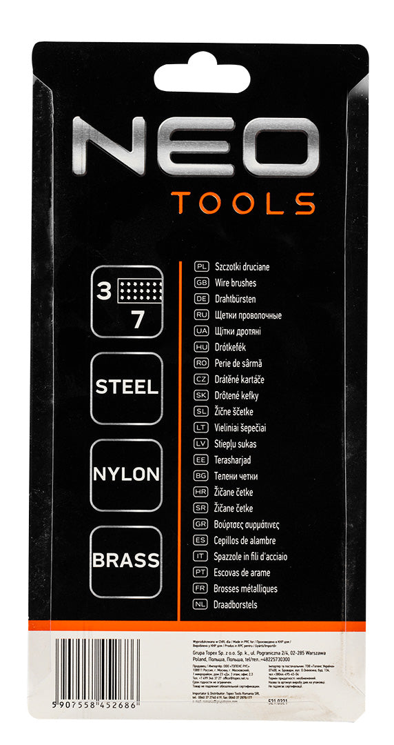 Drôtené kefy sada 3 ks, 3x7 radov od NEO TOOLS nájdeš na naravis.sk