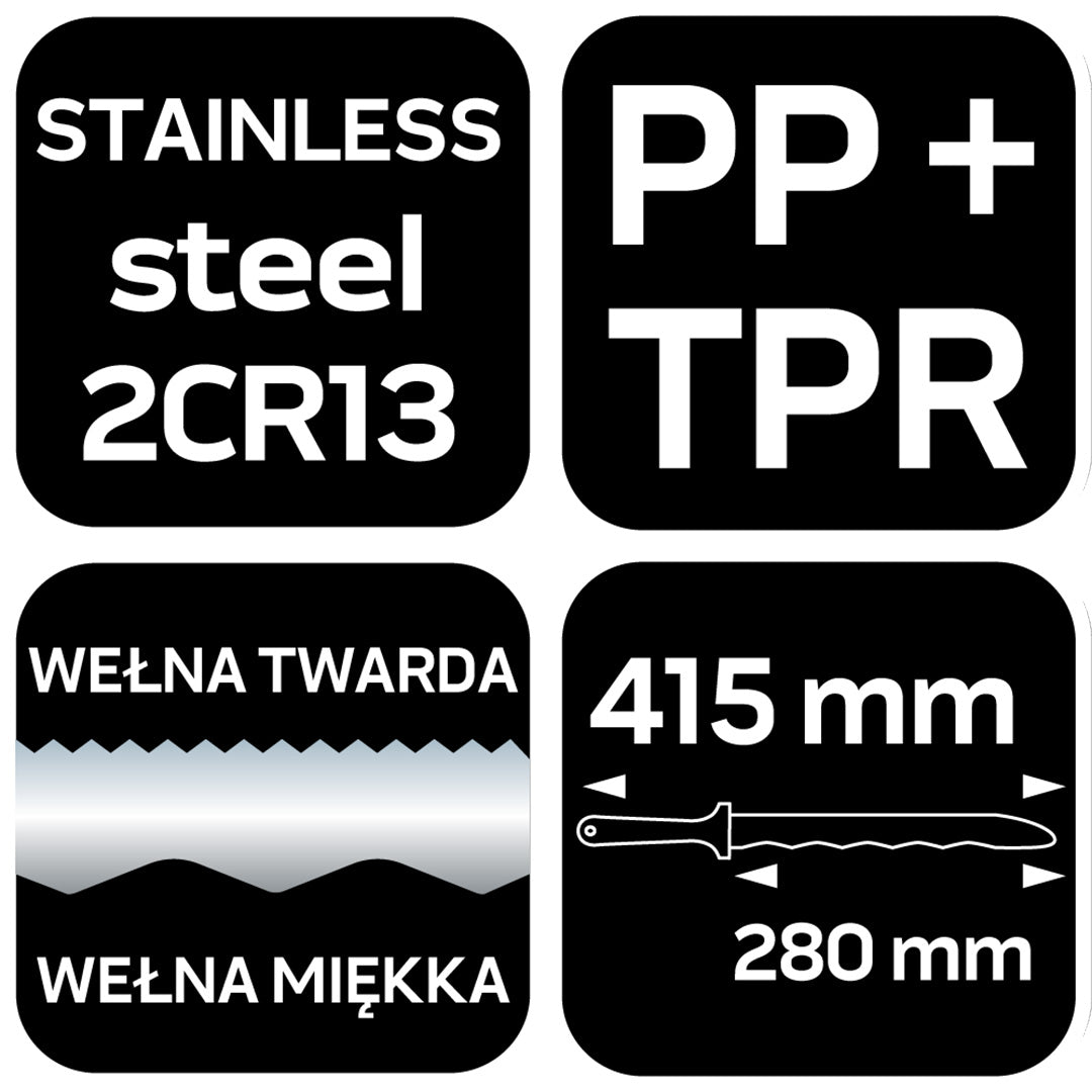 Rezák na minerálnu vlnu 415 mm, čepeľ 280 mm od NEO TOOLS nájdeš na naravis.sk