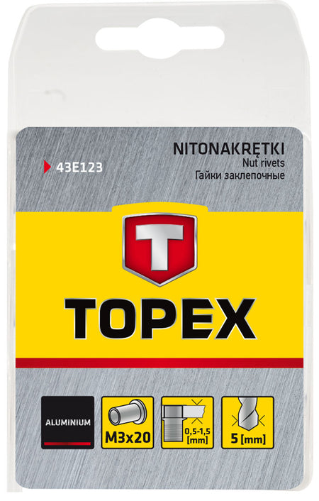 Nitovacie matice, M3, 20 ks od TOPEX nájdeš na naravis.sk