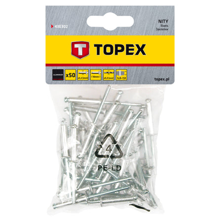 Nit hliníkový trhací 3,2 mm x 10 mm, 50ks od TOPEX nájdeš na naravis.sk