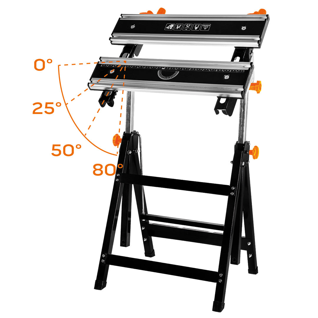 Nastaviteľný pracovný stôl, hliník 60 x 58 x 77-107 cm od NEO TOOLS nájdeš na naravis.sk