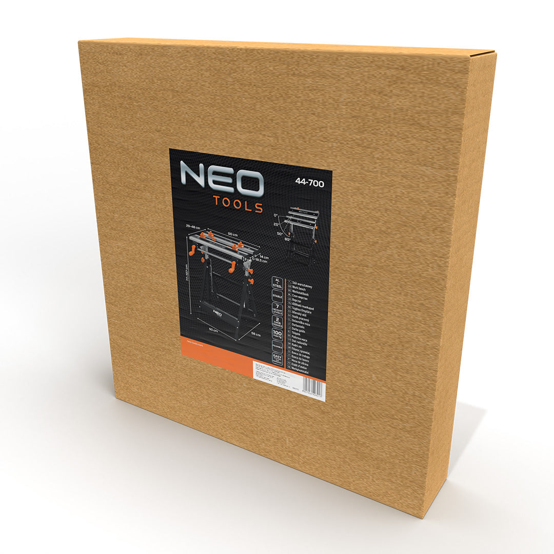 Nastaviteľný pracovný stôl, hliník 60 x 58 x 77-107 cm od NEO TOOLS nájdeš na naravis.sk