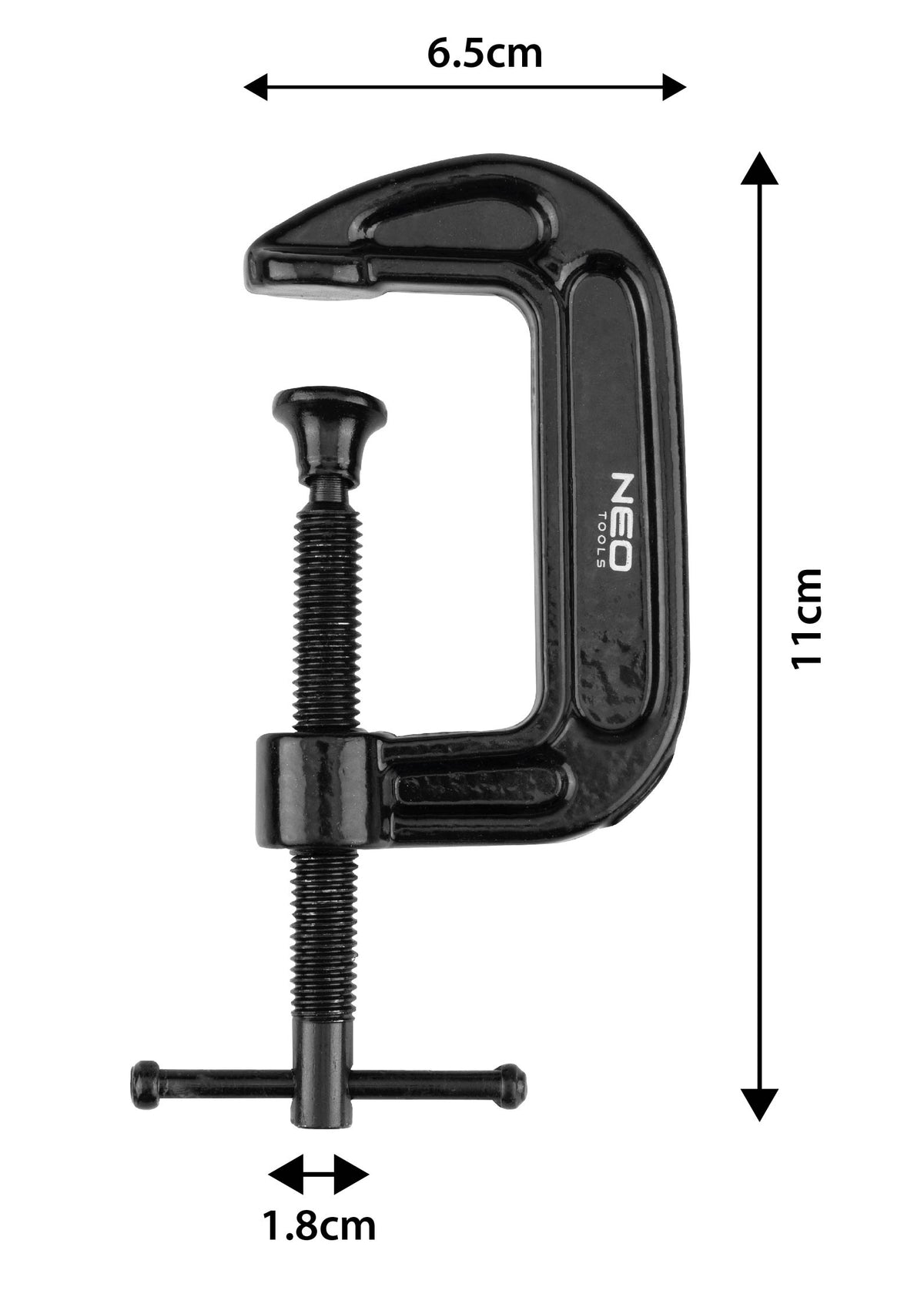 Tesárska svorka (skrutka), typ C (G), 50 mm (2"), liatina, hmotnosť 208 g. od NEO TOOLS nájdeš na naravis.sk