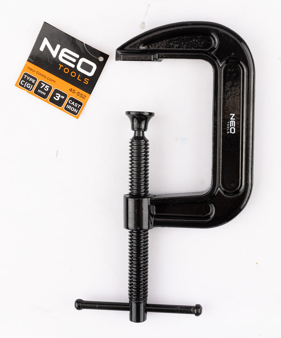 Stolárska svorka (skrutka), typ C (G), 75 mm (3"), liatina, hmotnosť 485 g od NEO TOOLS nájdeš na naravis.sk