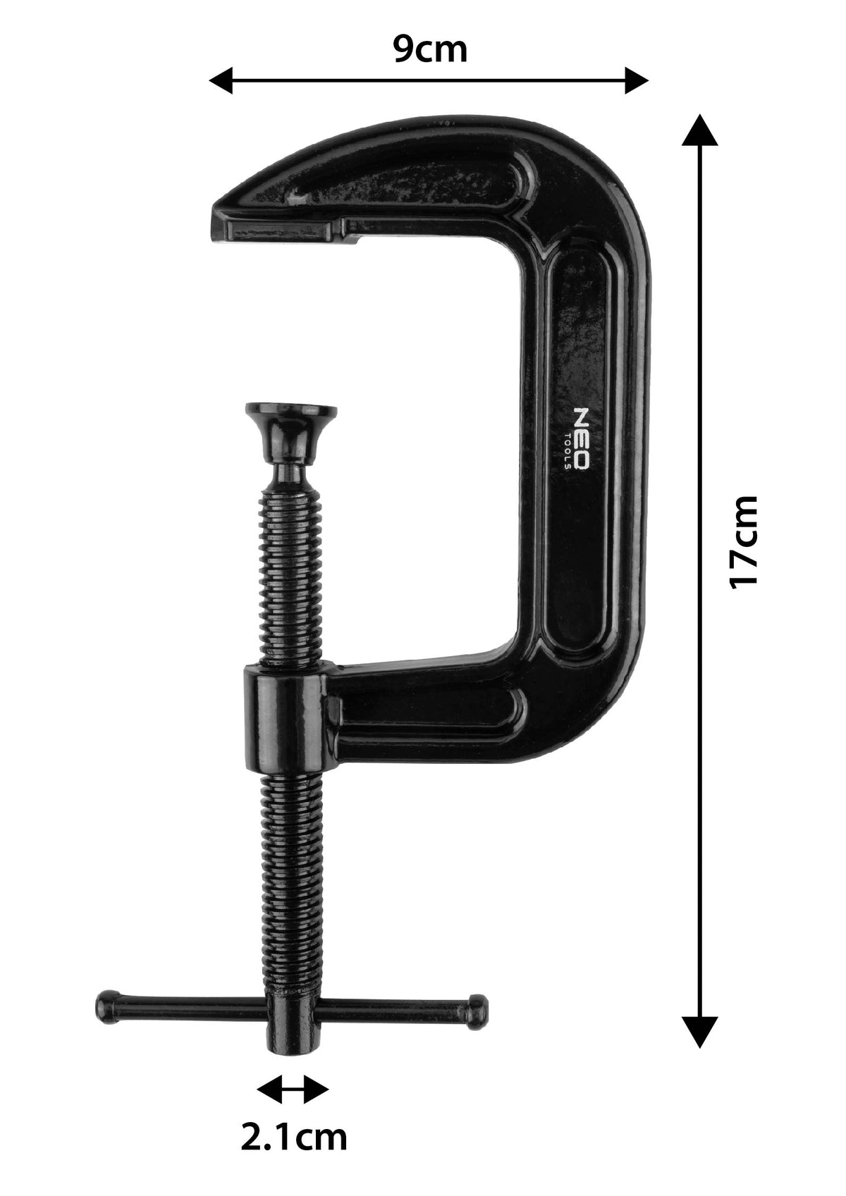 Stolárska svorka (skrutka), typ C (G), 75 mm (3"), liatina, hmotnosť 485 g od NEO TOOLS nájdeš na naravis.sk