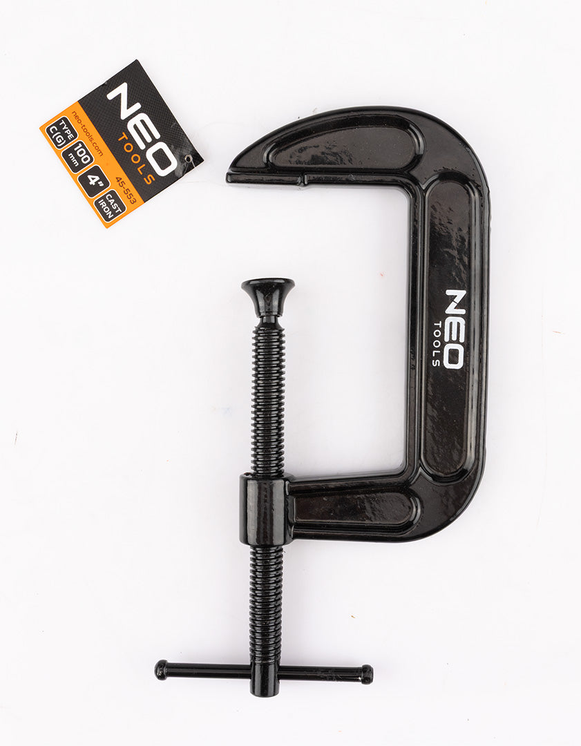 Stolárska svorka (skrutka), typ C (G), 100 mm (4"), liatina, hmotnosť 567 g od NEO TOOLS nájdeš na naravis.sk