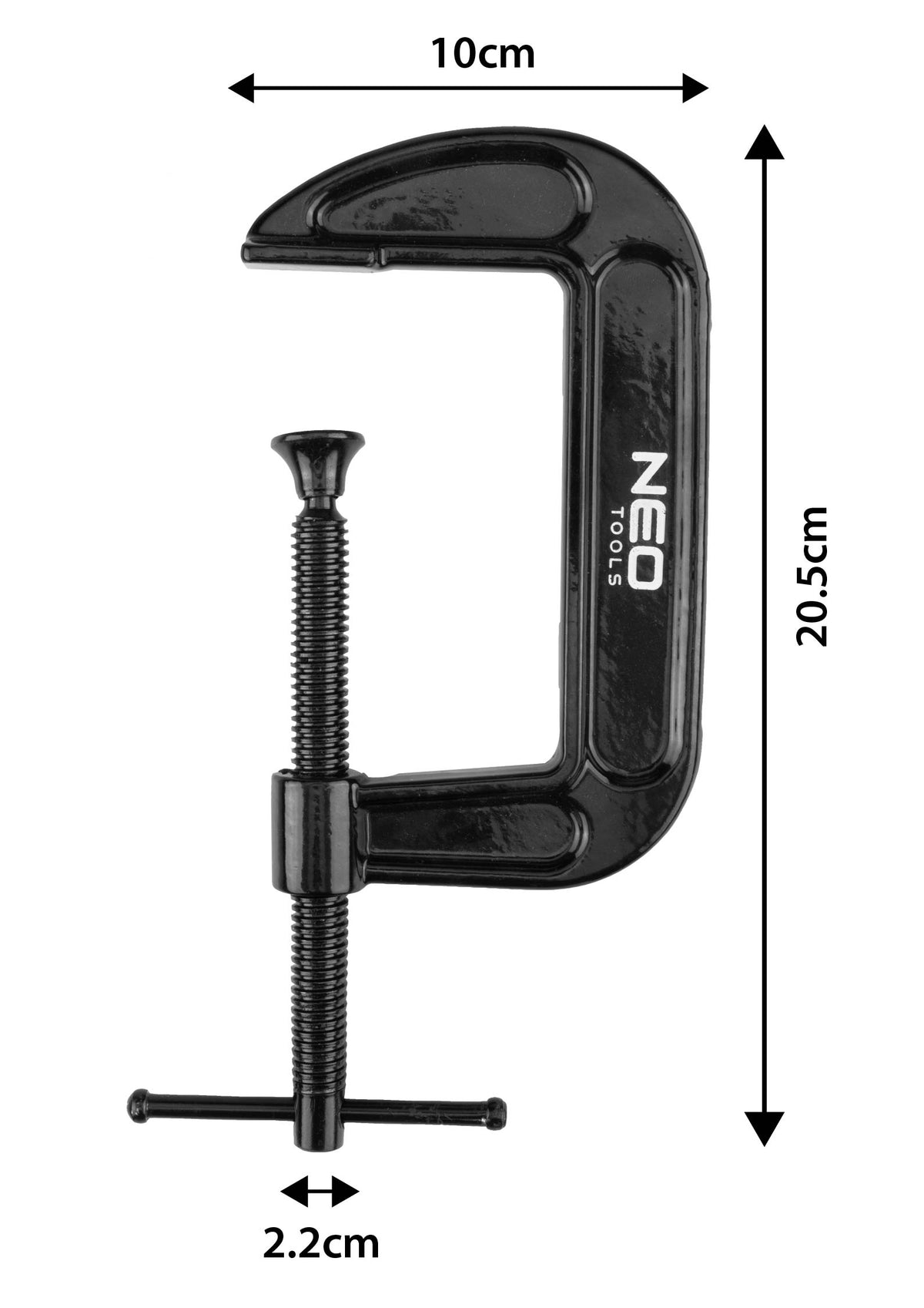 Stolárska svorka (skrutka), typ C (G), 100 mm (4"), liatina, hmotnosť 567 g od NEO TOOLS nájdeš na naravis.sk
