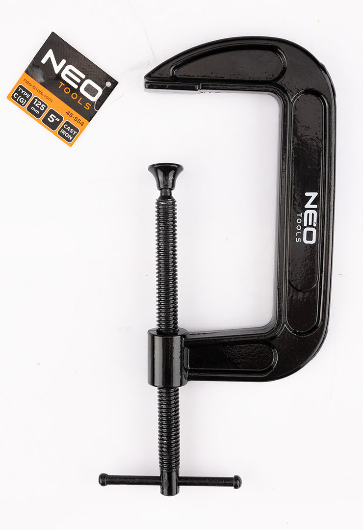 Stolárska svorka (skrutka), typ C (G), 125 mm (5"), liatina, hmotnosť 815 g od NEO TOOLS nájdeš na naravis.sk