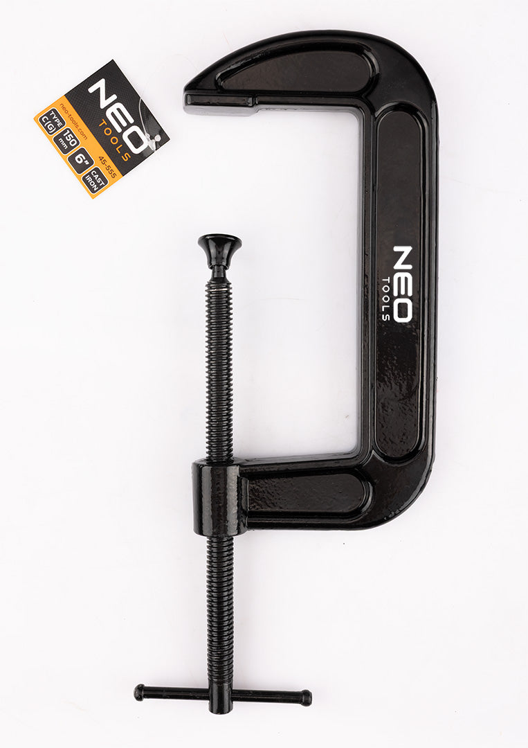 Stolárska svorka (skrutka), typ C (G), 150 mm (6"), liatina, hmotnosť 1146 g od NEO TOOLS nájdeš na naravis.sk