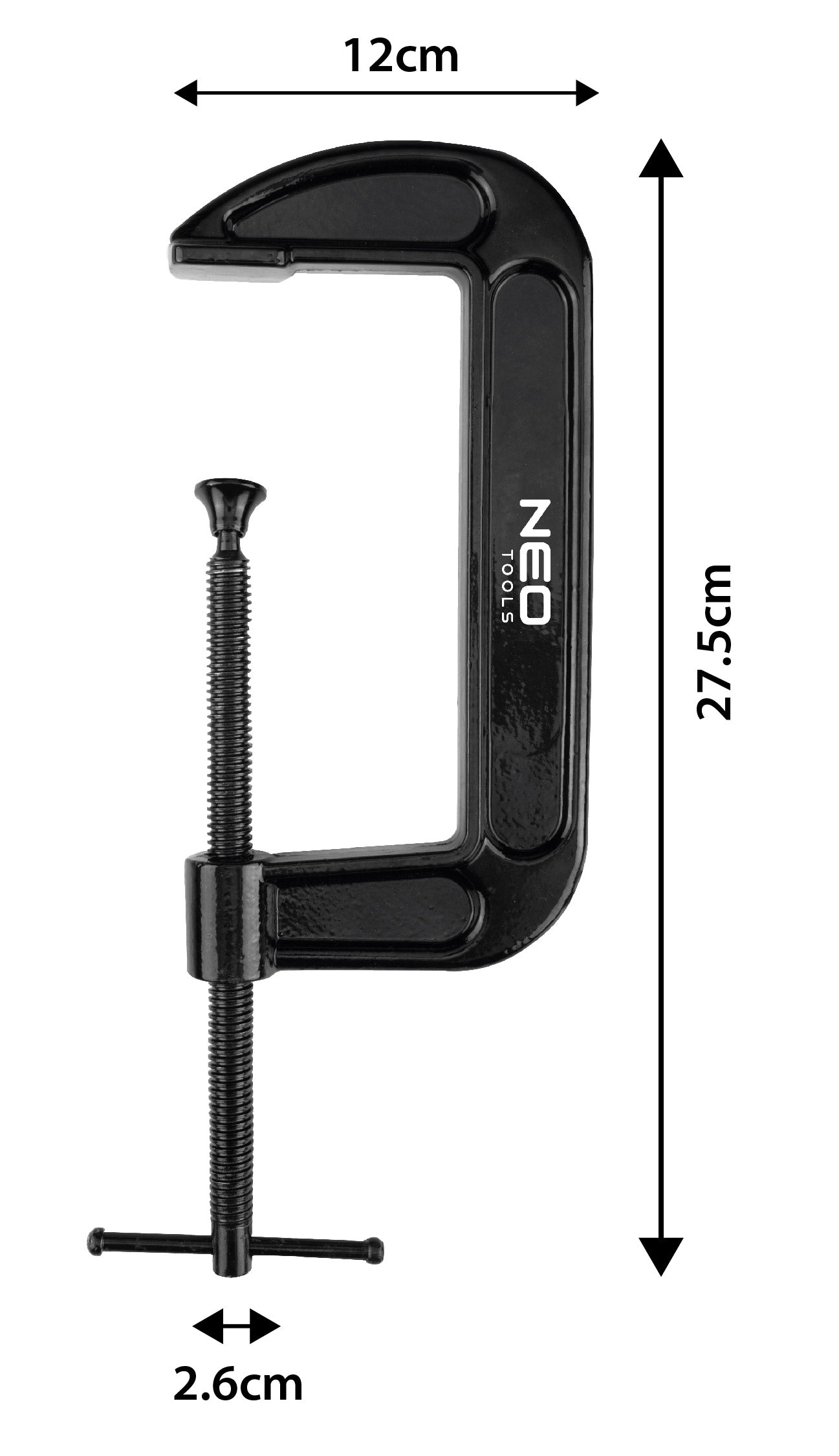 Stolárska svorka (skrutka), typ C (G), 150 mm (6"), liatina, hmotnosť 1146 g od NEO TOOLS nájdeš na naravis.sk
